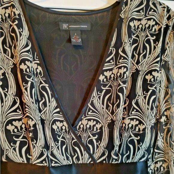 INC International Concepts Flowered Dress Women's Size 4 - Picture 3 of 3